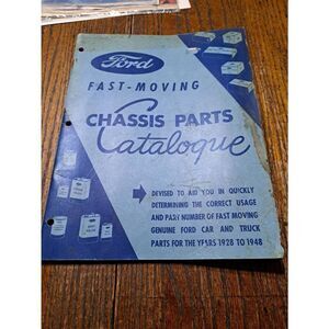 Vintage 1940s Ford Fast Moving Chasis Parts Catalog Ford Cars Trucks 1928-1948